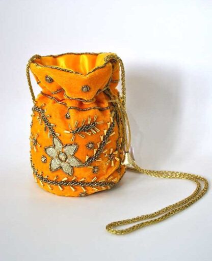 Bolso bombonera mostaza