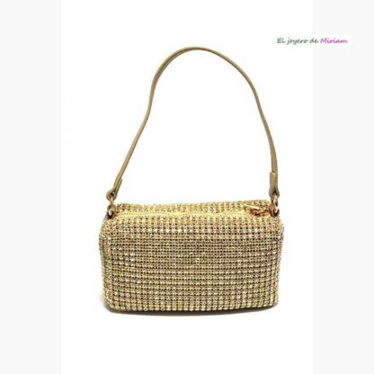 Bolso dorado cristales