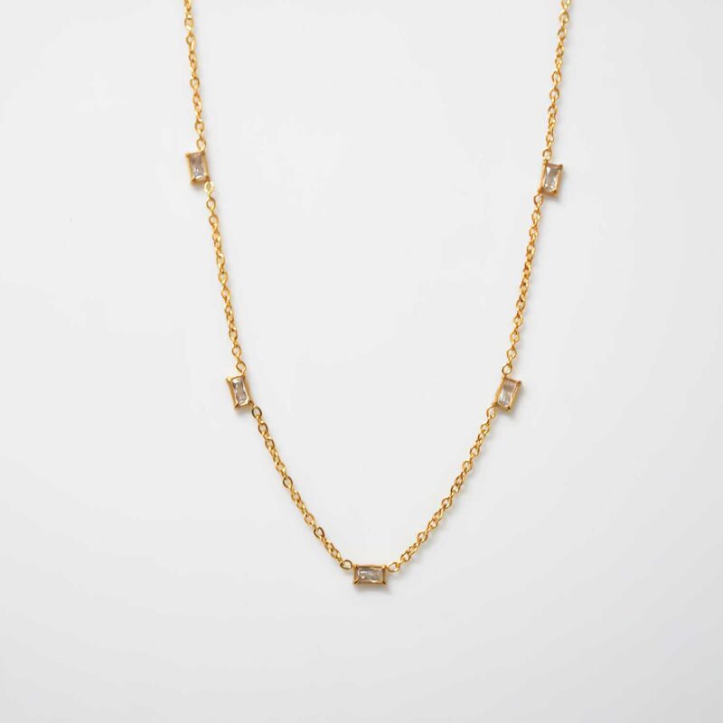 Colgante dorado cristales