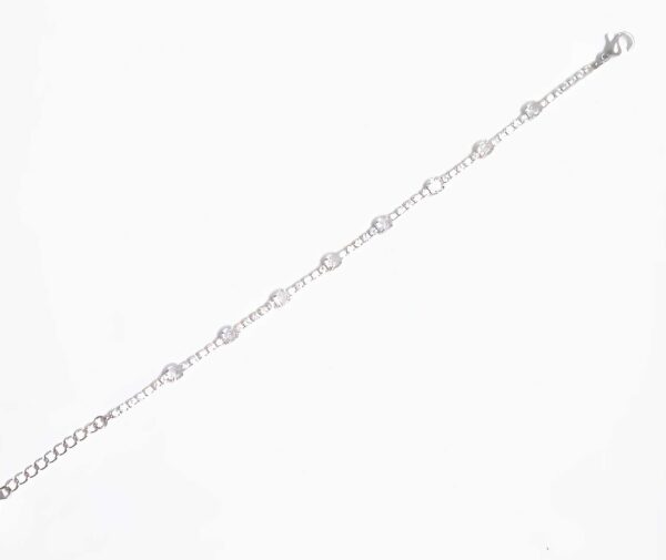 Pulsera plateada acero - Imagen 2