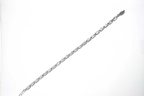 Pulsera acero cristales blancos - Imagen 2