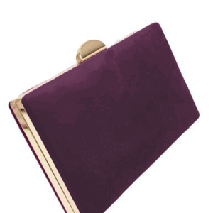 Bolso clutch antelina berenjena