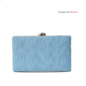 Bolso clutch azul celeste