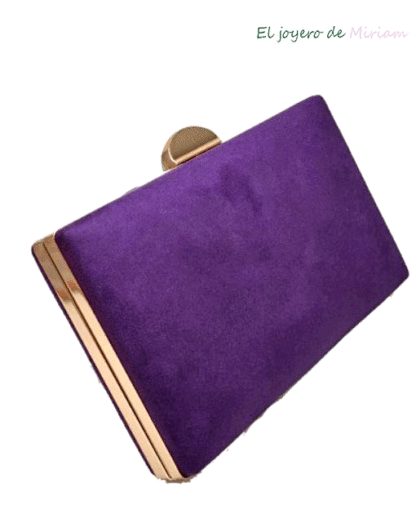Bolso clutch morado cardenal