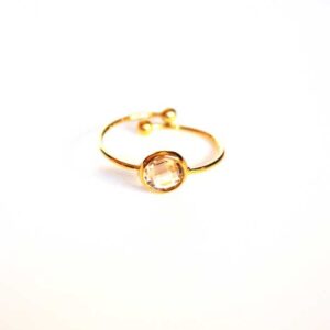 Anillo blanco ajustable acero
