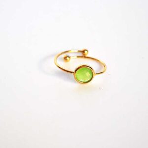 Anillo ajustable verde lima