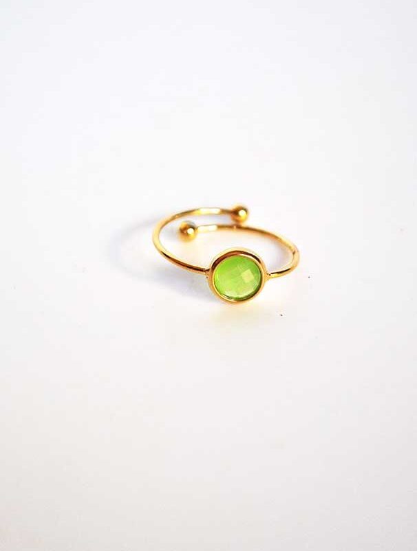 Anillo ajustable verde lima