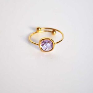 Anillo acero malva - ajustable
