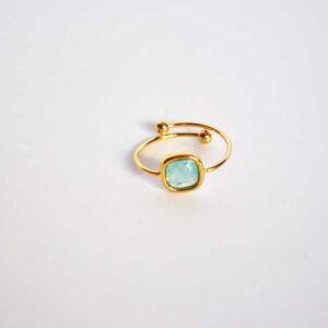 Anillo aguamarina ajustable