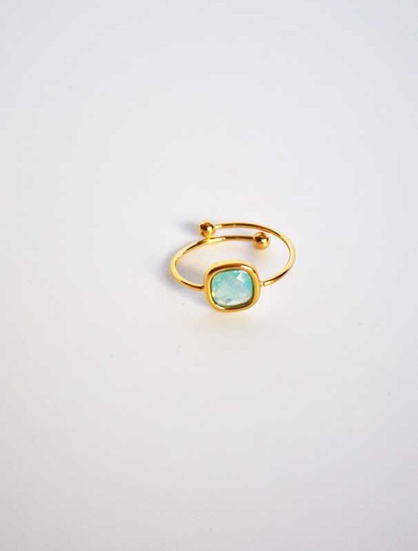 Anillo aguamarina ajustable