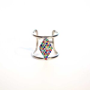 Anillo acero multicolor