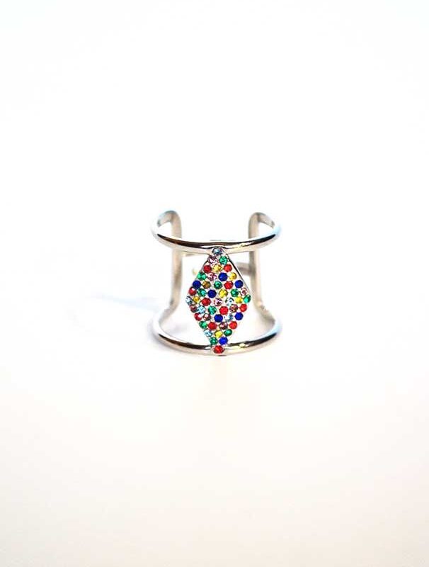 Anillo acero multicolor