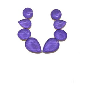 Pendientes malvas de fiesta