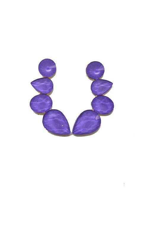 Pendientes malvas de fiesta