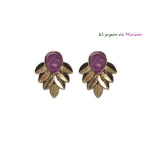 Pendientes violetas púrpuras