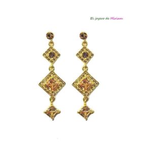 Pendientes dorados de fiesta