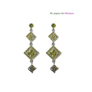 Pendientes verde pistacho