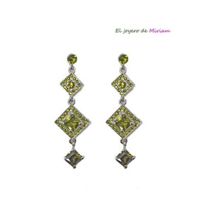 Pendientes verde pistacho