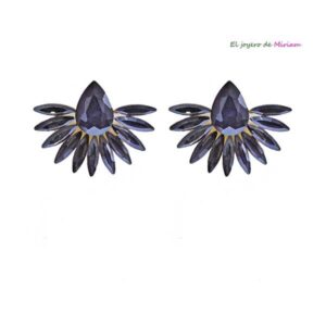 Pendientes morados de fiesta