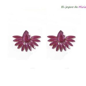 Pendientes rosas de fiesta