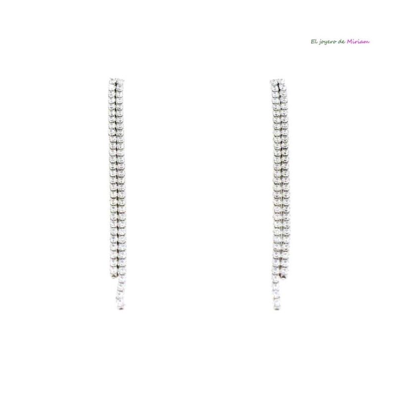 Pendientes acero plateado