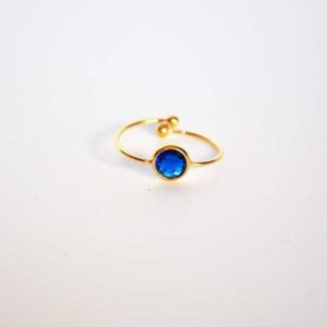 Anillo azul eléctrico ajustable