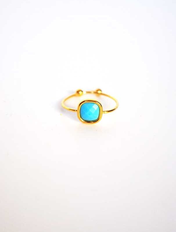 Anillo turquesa ajustable
