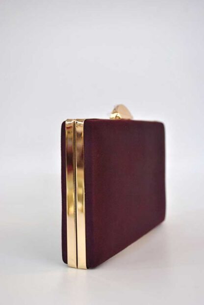 Clutch granate montura dorada - Imagen 2