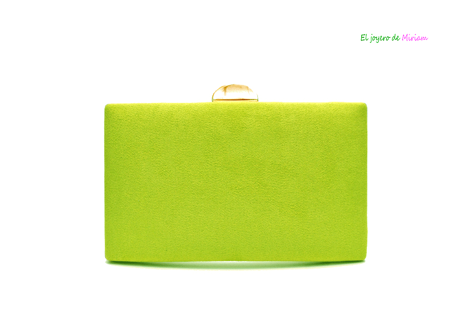 Bolso clutch verde lima El joyero de Miriam
