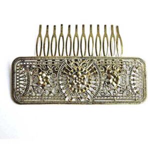Peineta metal oro viejo