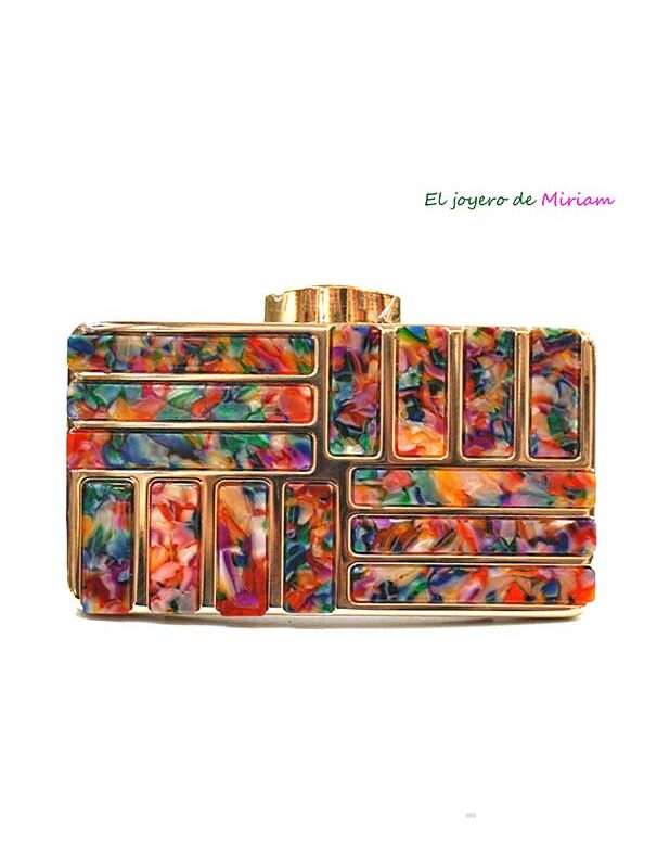 Clutch fiesta nácar multicolor