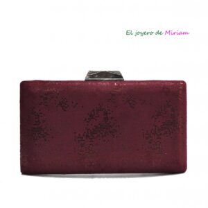 Clutch granate y plata