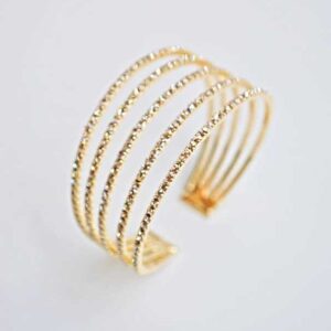 Pulsera brazalete dorado
