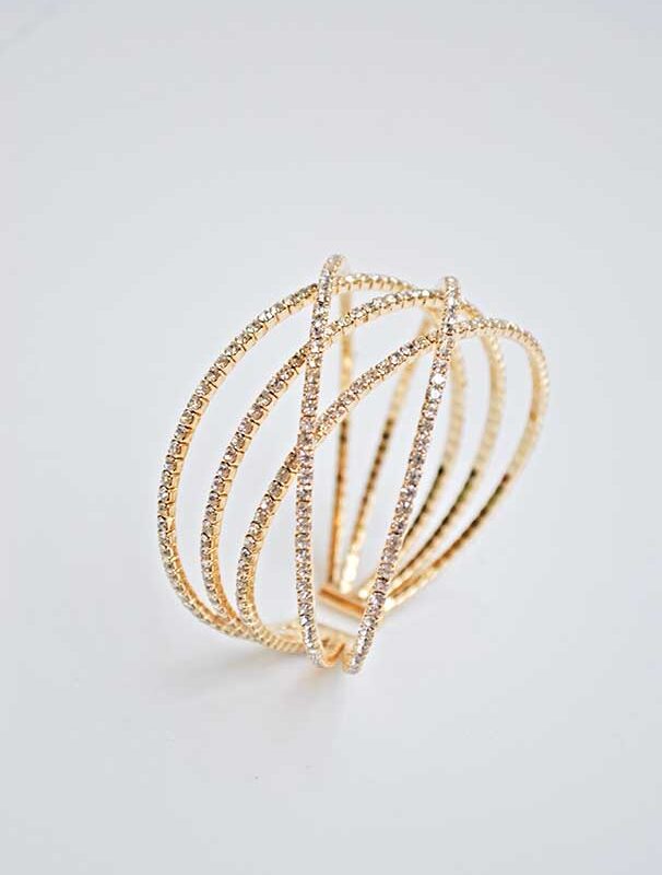 Pulsera brazalete dorado xx