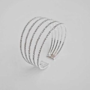Pulsera brazalete plateado