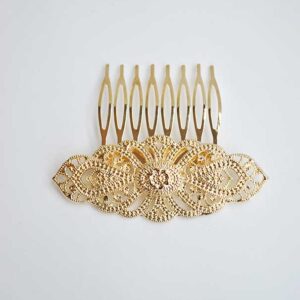 Tocado dorado o peineta