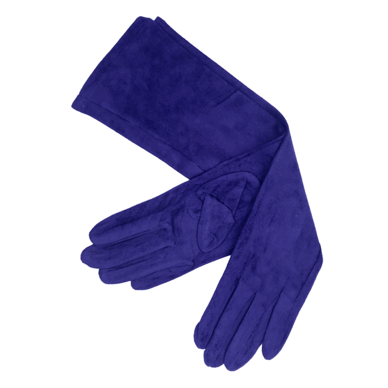 Guantes antelina 50 cm morado intenso