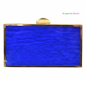 Bolso clutch azul eléctrico