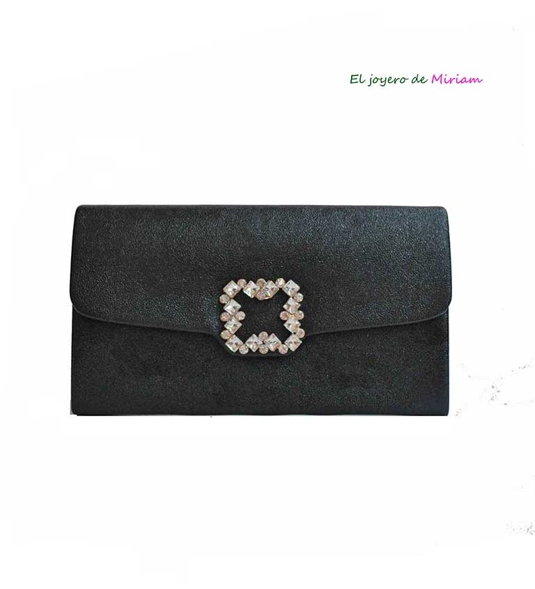 Bolso de fiesta negro pedrería - El joyero de Miriam