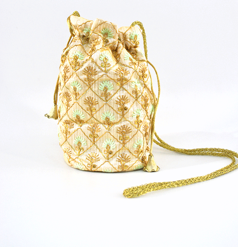 Bombonera dorada y verde