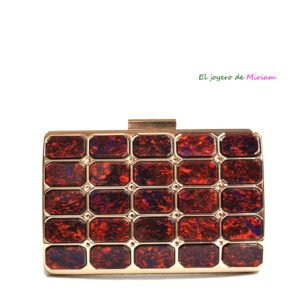 Bolso nácar multi naranja