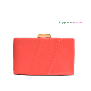 Bolso clutch coral combinado