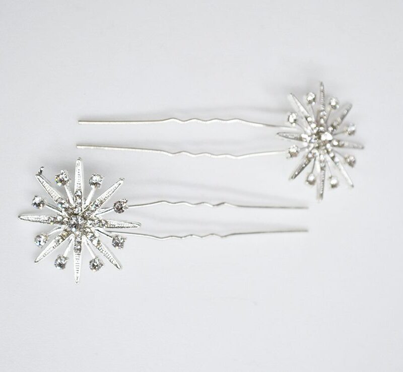 Horquillas plateadas fiesta