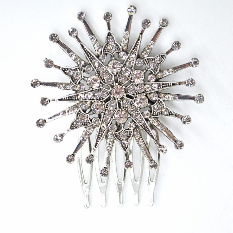 Peineta plata envejecida