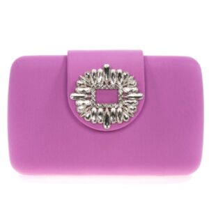 Bolso clutch púrpura joya