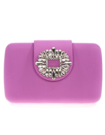 Bolso clutch púrpura joya