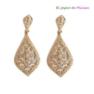 Pendientes dorados fiesta