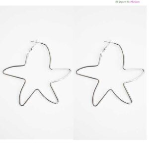 Aros plateados estrellas