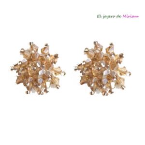 Pendientes flor cuentas