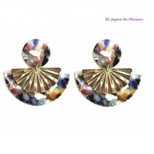 Pendientes acetato multicolor